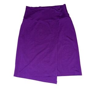 Athleta seaside foldover Purple Skirt Knee Length Tencel Lyocell Spandex Medium